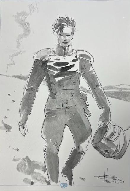 DESSIN ORIGINAL D'ERIC HERENGUEL POUR ROCKETEER : ROCKETEER PLEIN PIED N°2