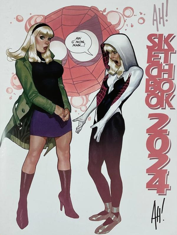 ADAM HUGHES SKETCHBOOK 2024 SDCC 2025 SIGNED