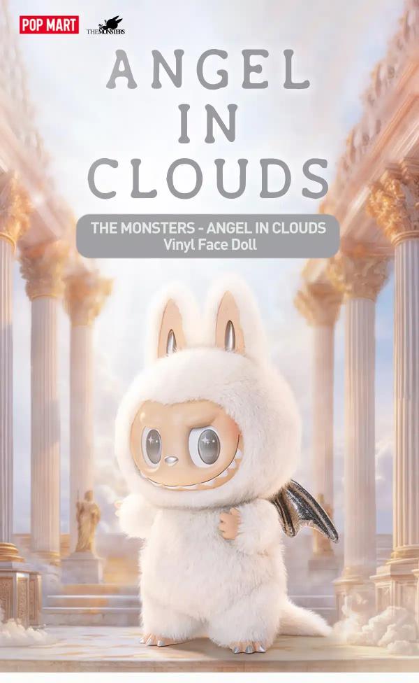 POP MART X THE MONSTERS LABUBU ANGEL IN CLOUDS (BOITE LÉGÈREMENT ENDOMMAGÉE)