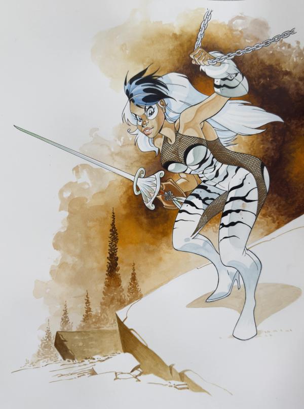 ZORYA L'ÉPÉE DE CRISTAL - ORIGINAL A3 PAR DIDIER CRISSE