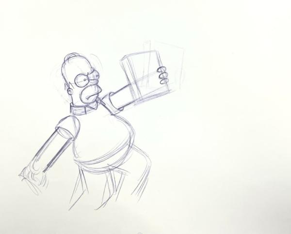 LES SIMPSONS - LES DESSINS ORIGINAUX DE LA SÉRIE ANIMÉE : HOMER N°5