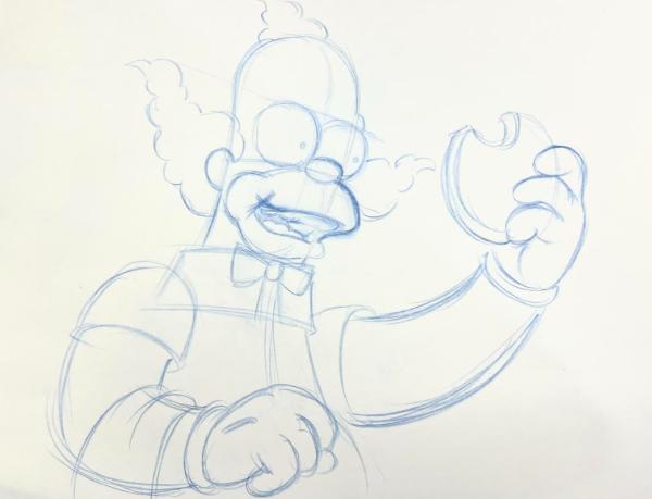 LES SIMPSONS - LES DESSINS ORIGINAUX DE LA SÉRIE ANIMÉE : CRUSTY N°6