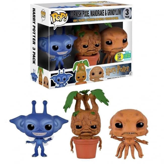 Cornish Pixie, Mandrake & Grindylow 3-Pack