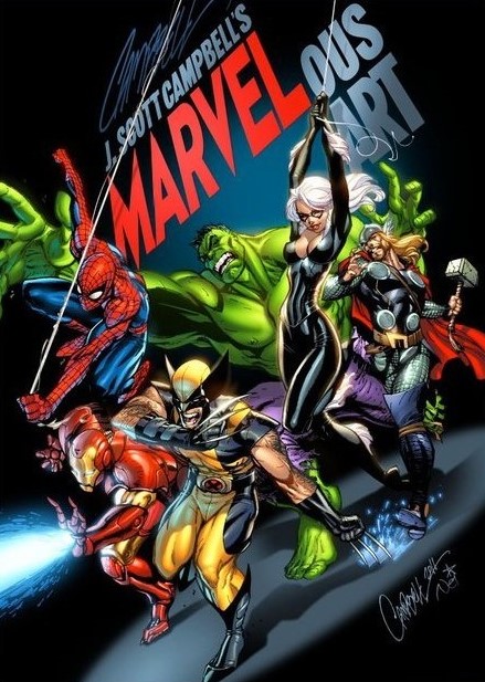 J. SCOTT CAMPBELL MARVELOUS ART #1