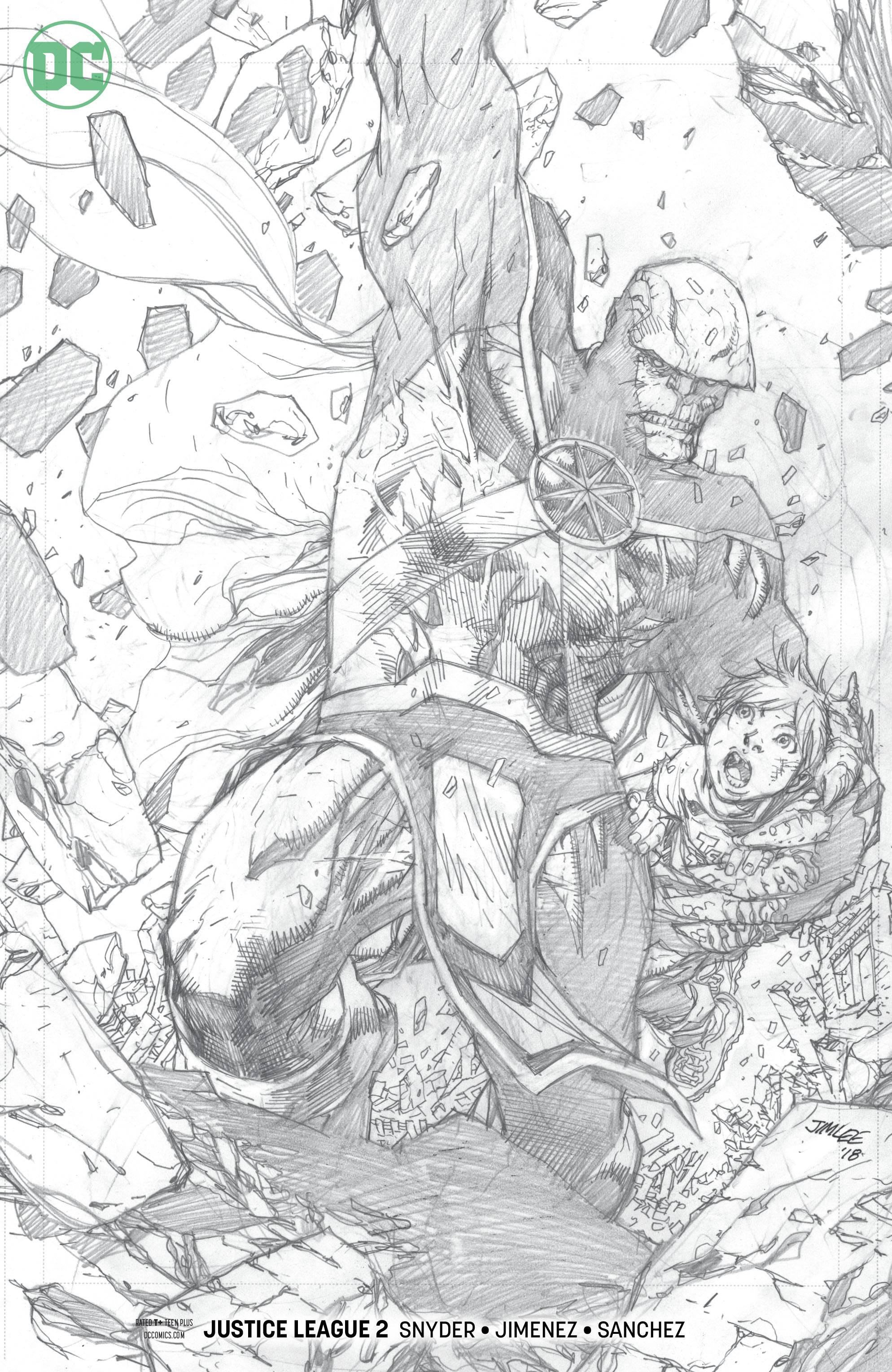 JUSTICE LEAGUE #2 JIM LEE PENCIL VAR 1:100