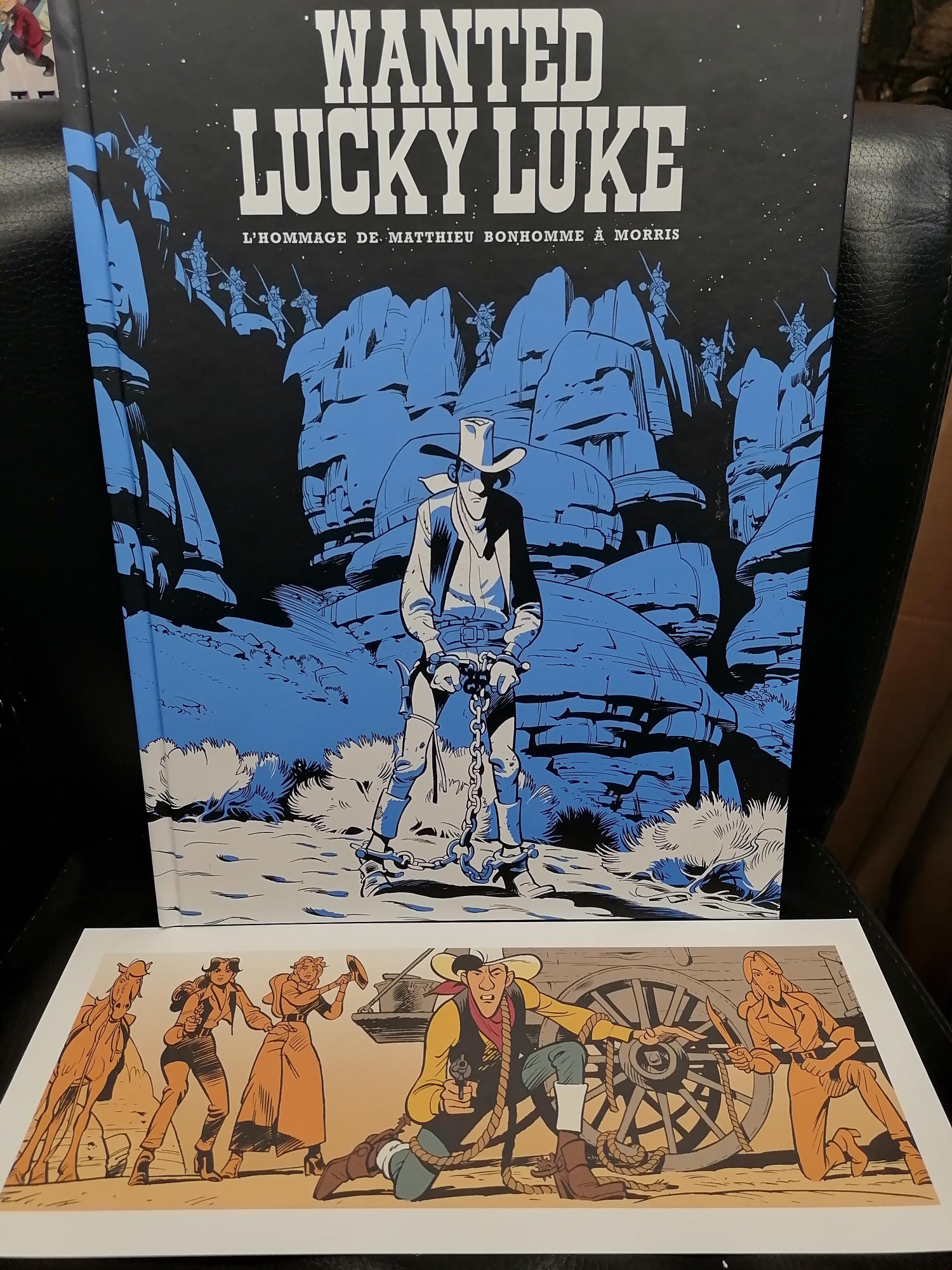 WANTED LUCKY LUKE TIRAGE NOIR & BLANC CANALBD + EX-LIBRIS