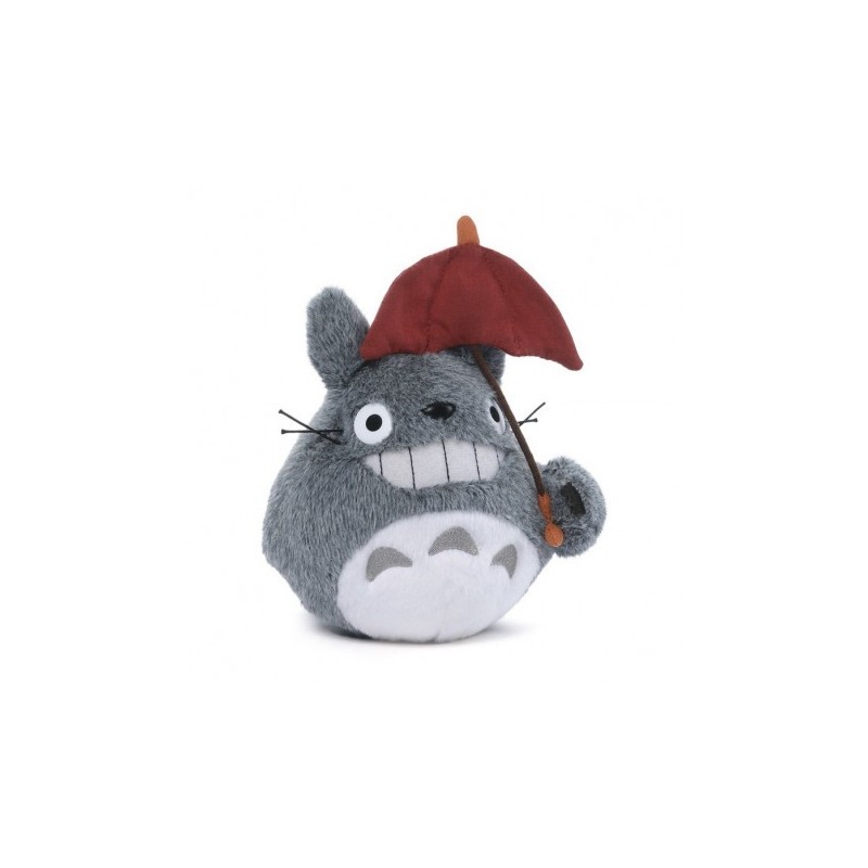 MON VOISIN TOTORO - PELUCHE TOTORO AVEC PARAPLUIE ROUGE 15CM