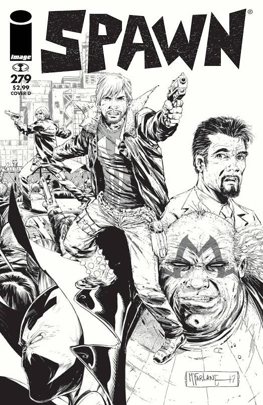 SPAWN #279 COVER D - WALKING DEAD - B&W