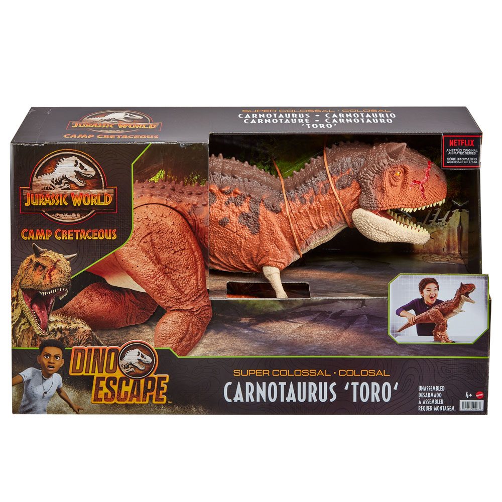 JURASSIC WORLD DINO RIVALS FIGURINE SUPER COLOSSAL CARNOTAURUS TORO 45 CM