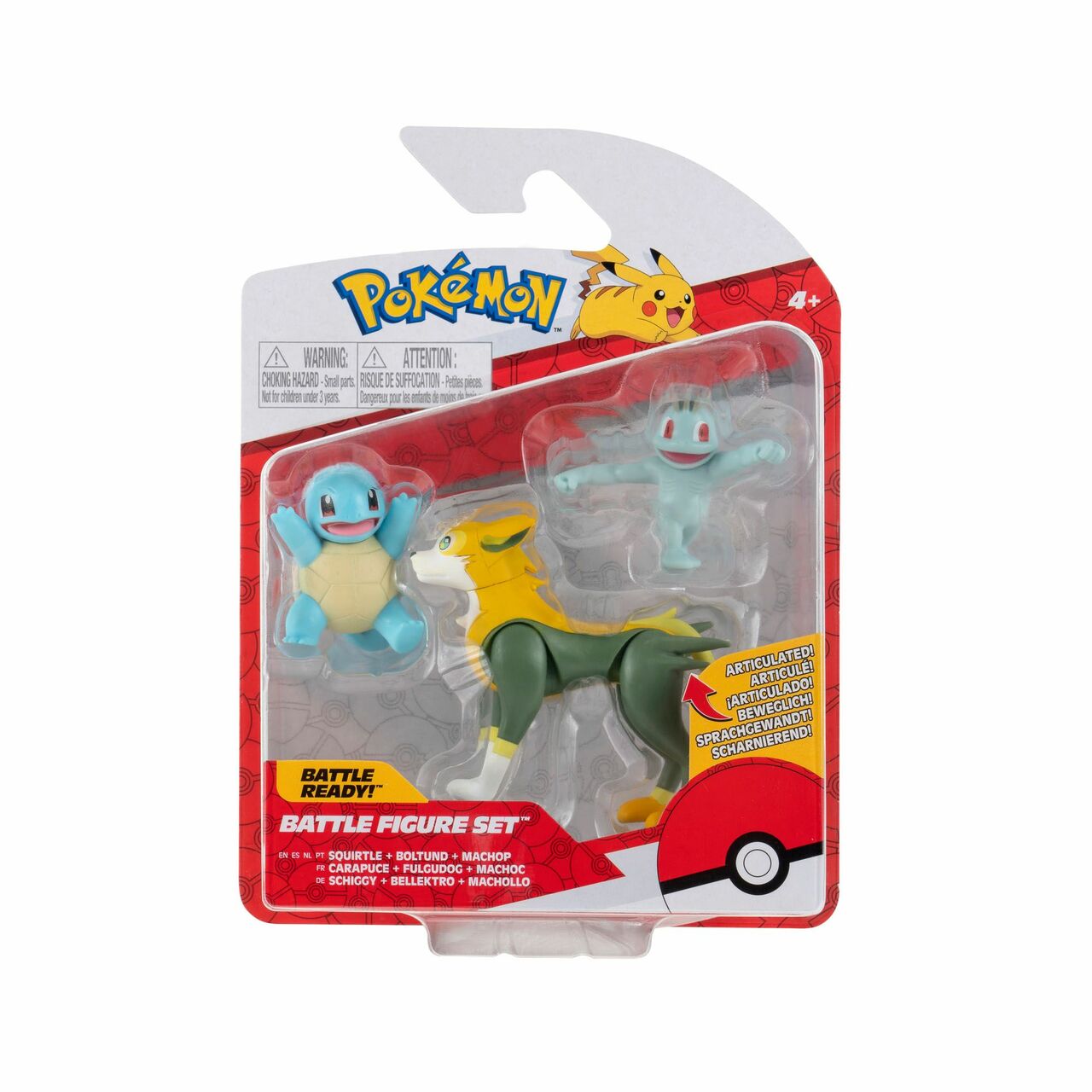 Pokemon Battle Feature Figure - Squirtle & Boltund & Machop