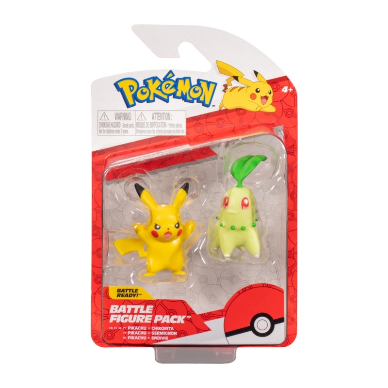 Pokemon Battle Figure - Pikachu & Chikorita