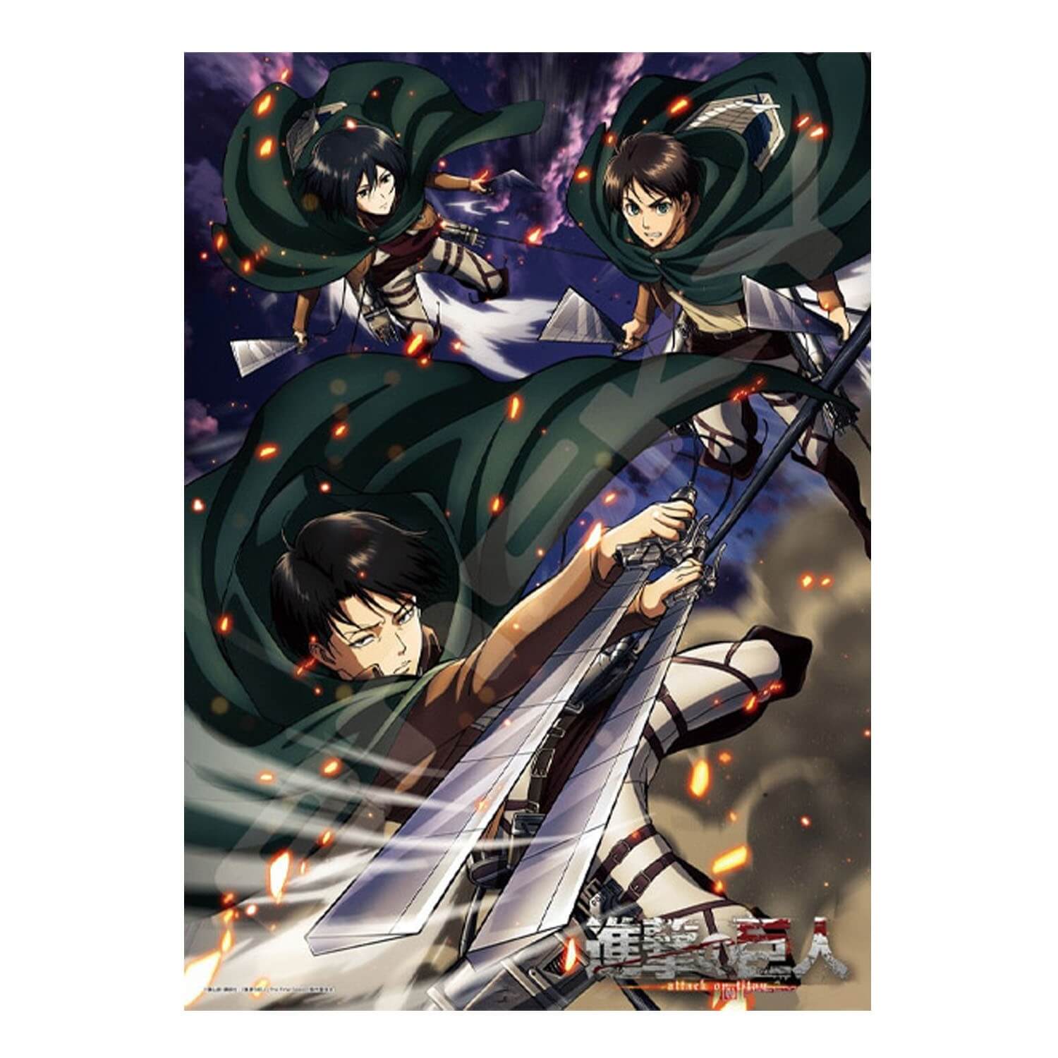 Puzzle Attack On Titan 500 Pieces Mikasa Eren Levi