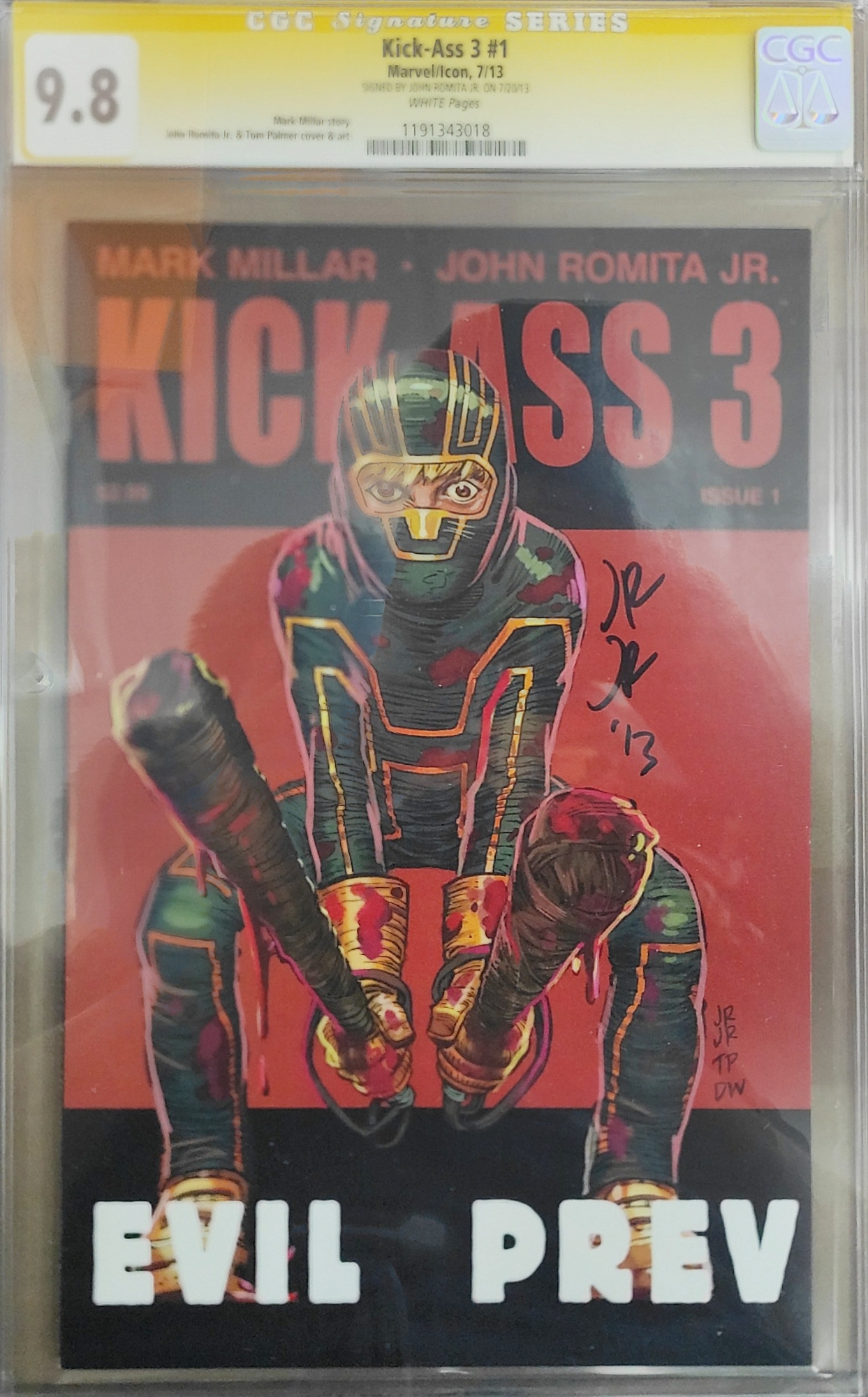 KICK ASS 3 #1 SIGNED BY JOHN ROMITA SR