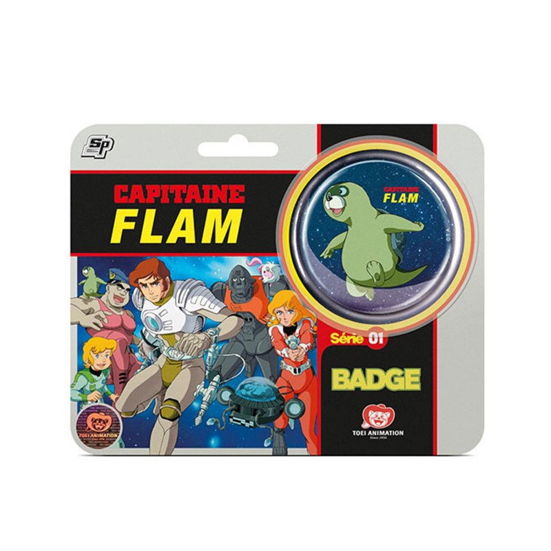 Capitaine Flam Badge Blister Frégolo 5,6cm