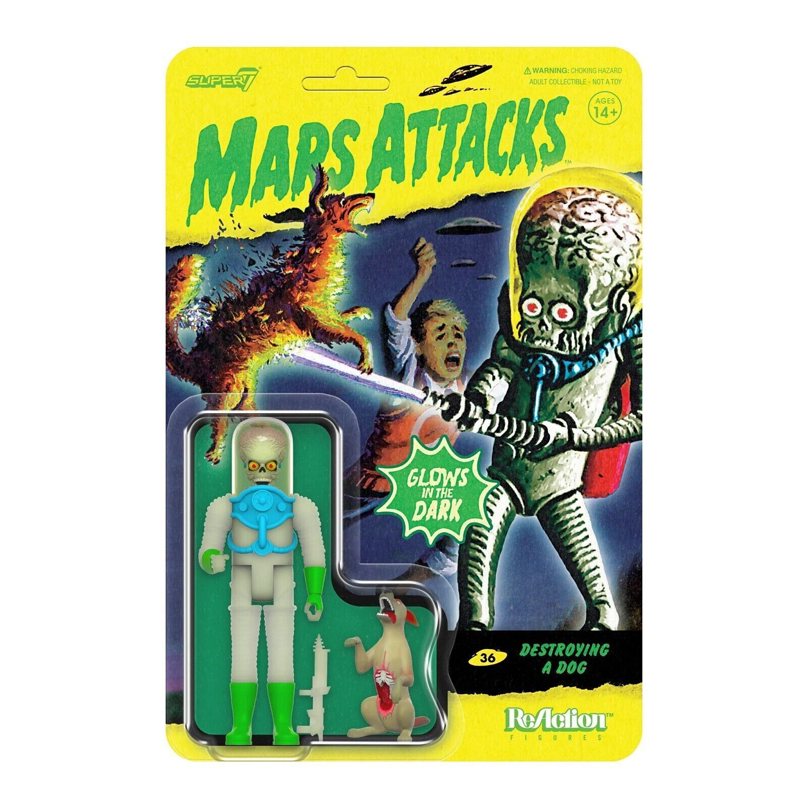 ReAction Mars Attacks Destroying A Dog (Glows In The Dark)