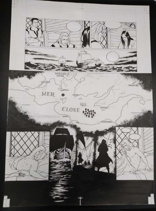 PLANCHE ORIGINALE LA GESTE DES CHEVALIERS DRAGONS T23 P32 - CHRISTIAN PATY