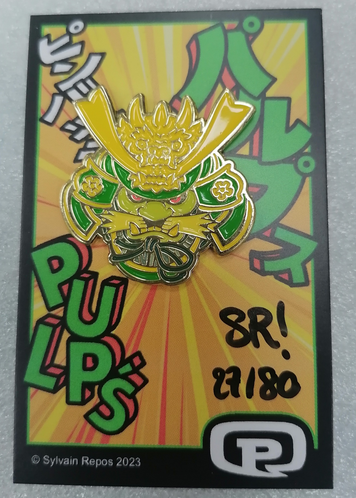 PINS SAMURAI GOLD BY SYLVAIN REPOS (YOJIMBOT) SIGNé EXCLUSIF PULP'S BD