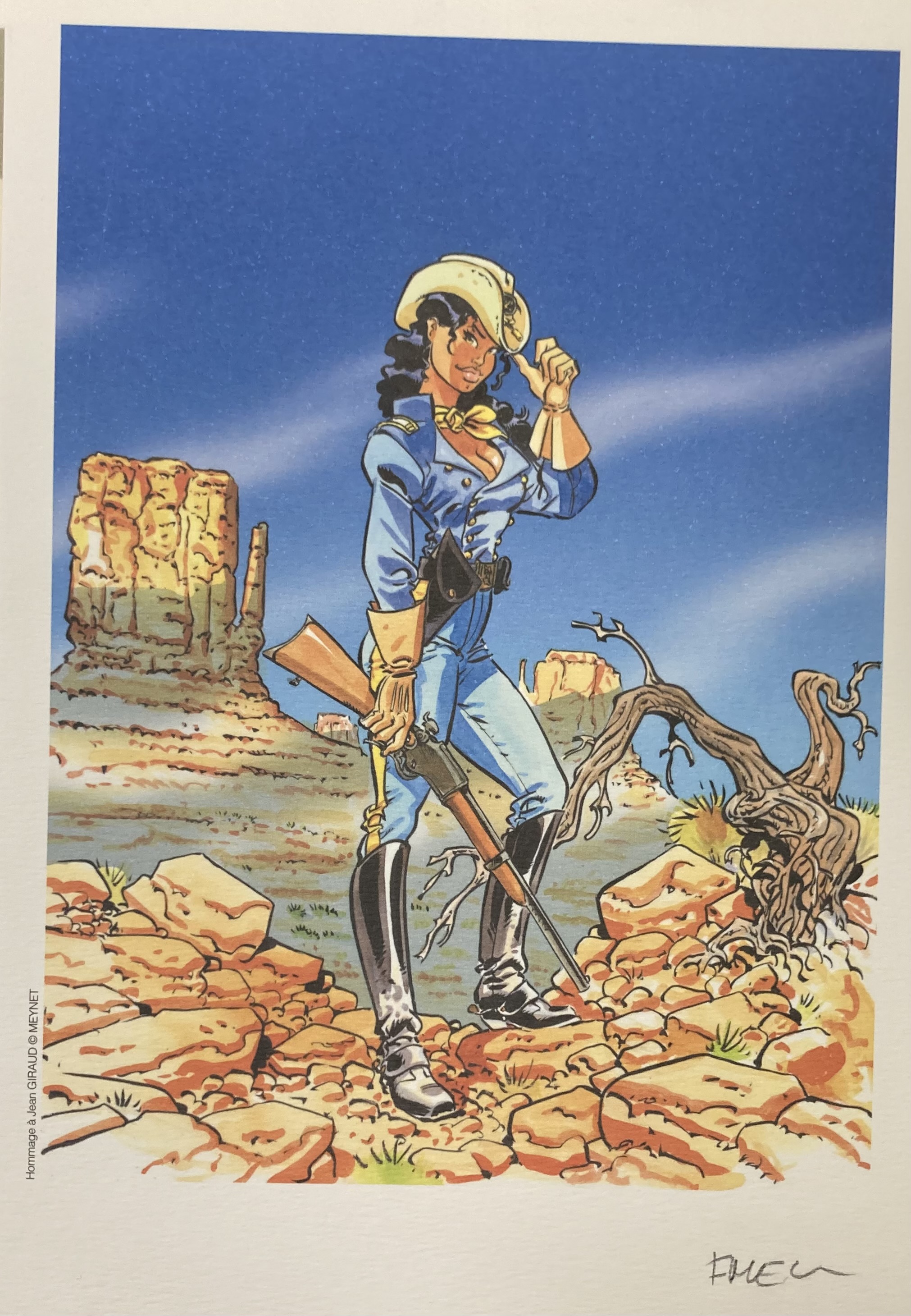 EX LIBRIS HOMMAGE A JEAN GIRAUD SIGNE PAR FELIX MEYNET