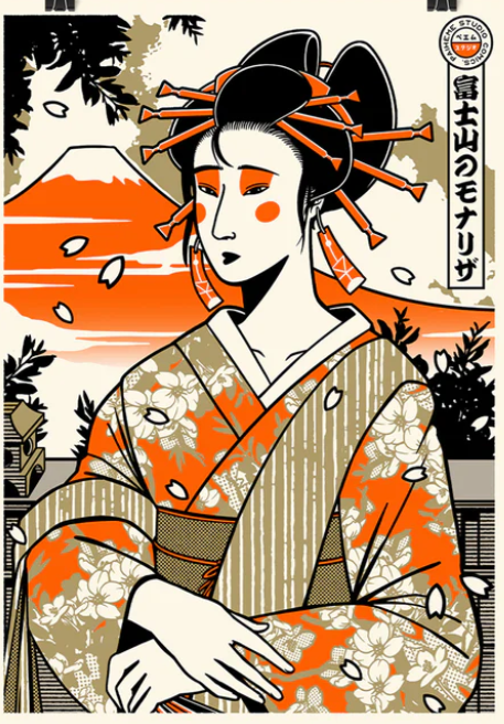 POSTER Joconde Geisha (paiheme store)