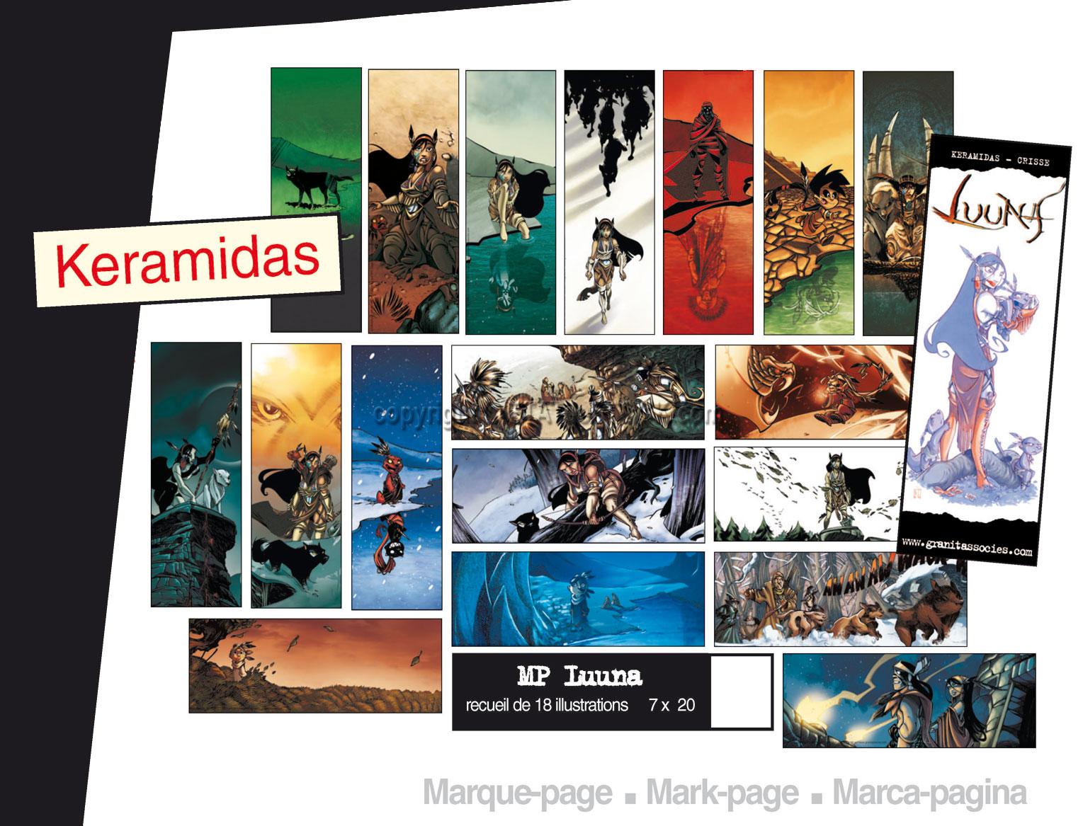 LUUNA SET DE 18 MARQUE-PAGES PAR NICOLAS KERAMIDAS