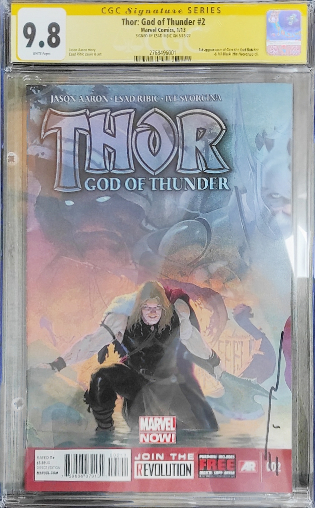 THOR : GOD OF THUNDER #2 SIGNED CGC 9.8