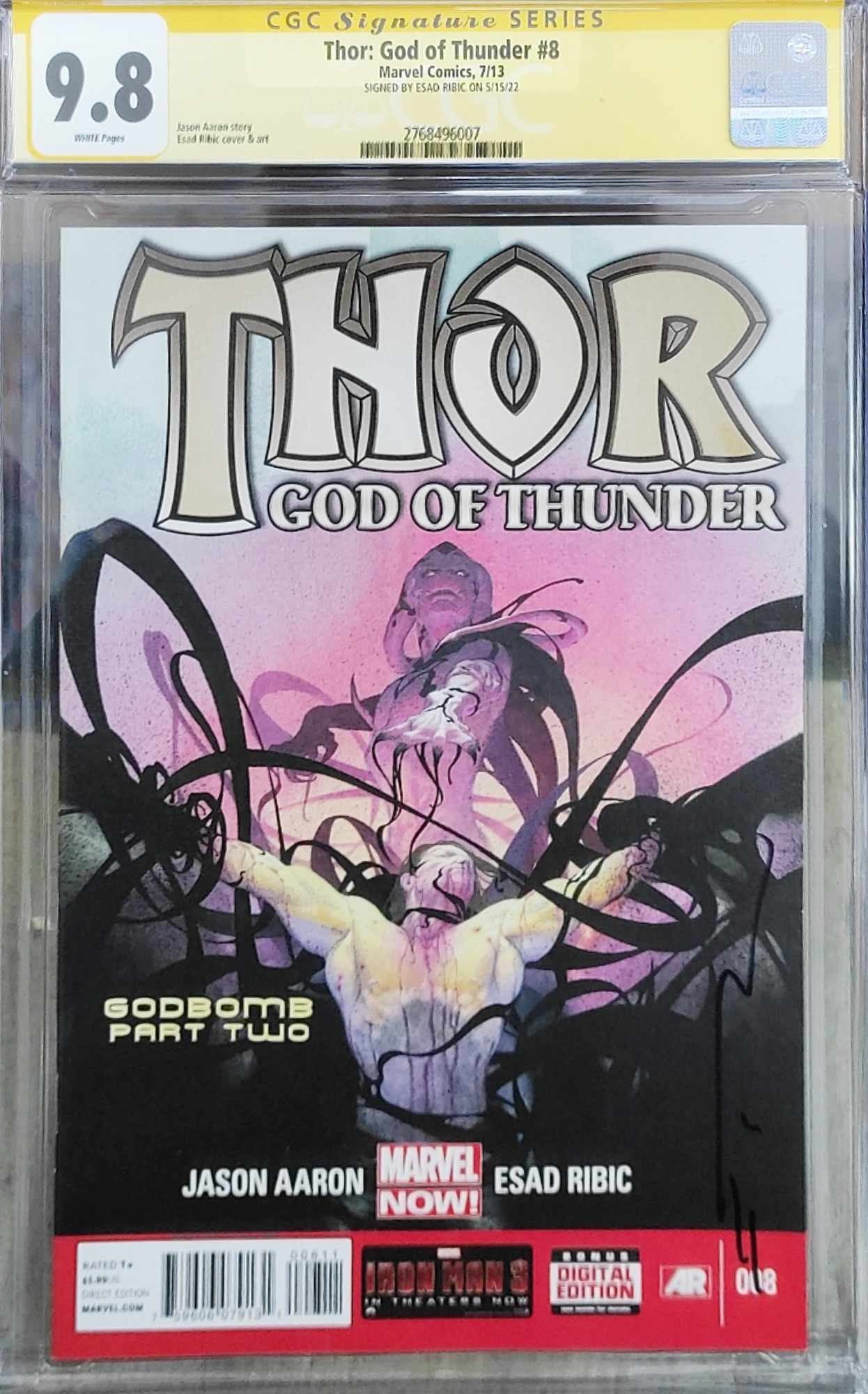 THOR : GOD OF THUNDER #8 SIGNED 9.8