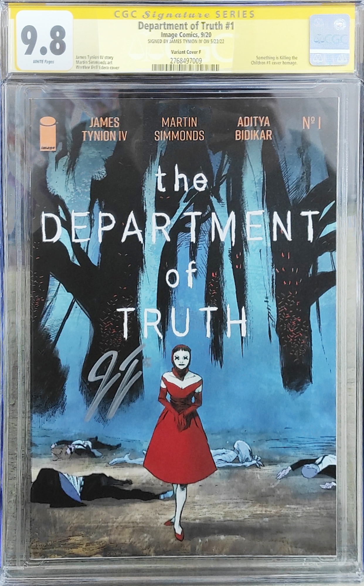 DEPARTMENT OF TRUTH #1 VARIANT CVR F SIGNED 9.8