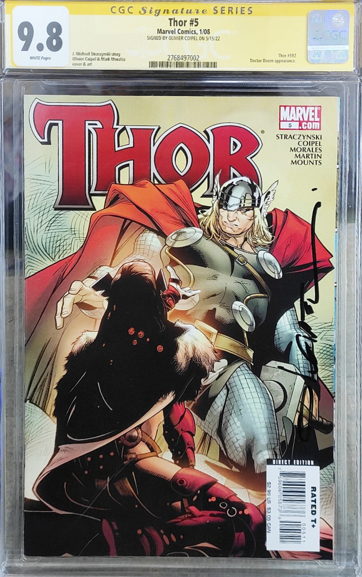 THOR #5 SIGNED 9.8