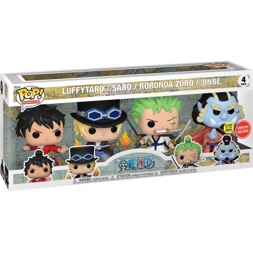 4-pack Luffytaro / Sabo / Roronoa Zoro / Jinbe Glows in the Dark