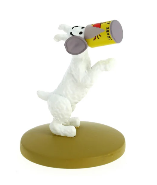 FIGURINE TINTIN - Milou boîte de crabe