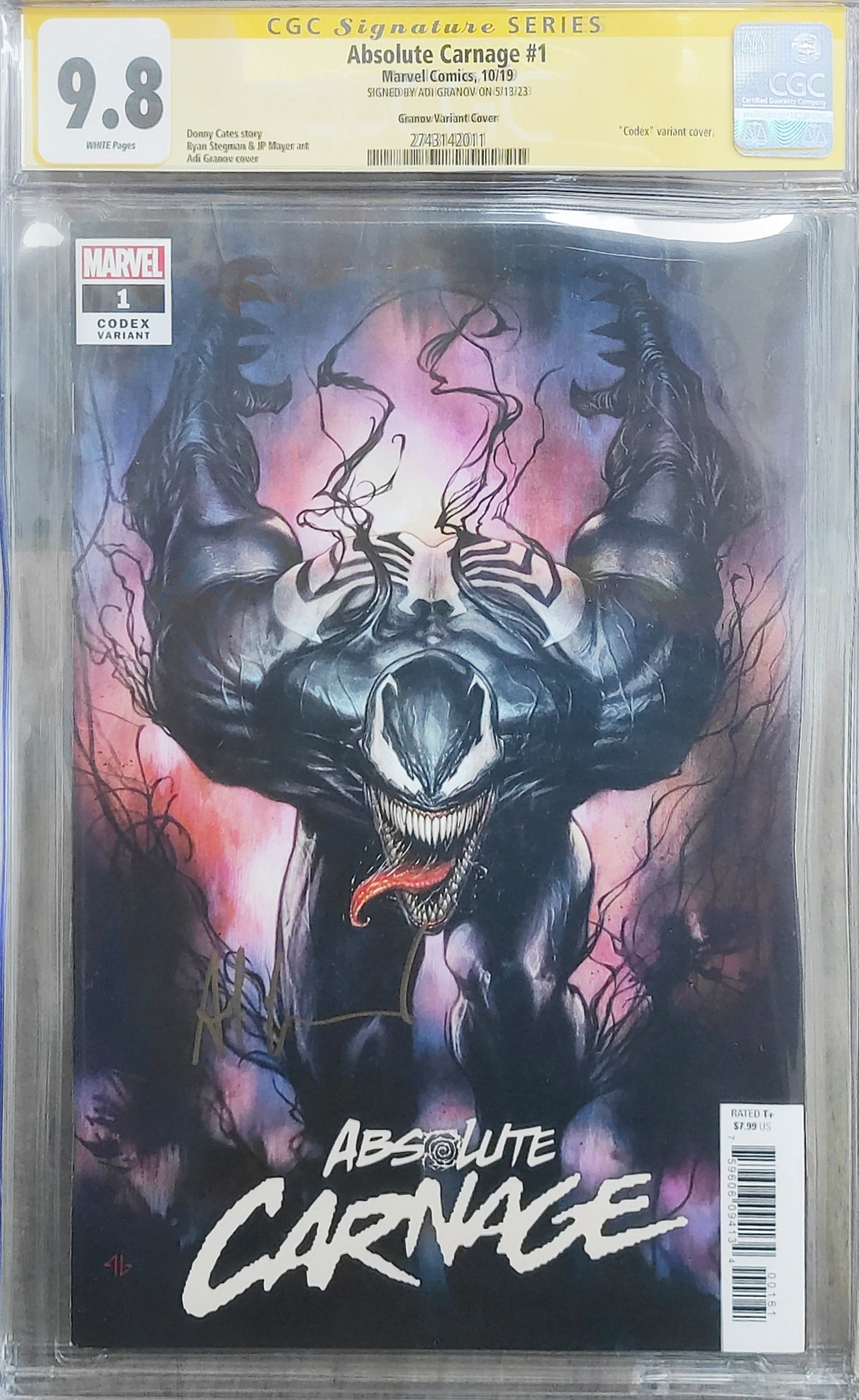 ABSOLUTE CARNAGE #1 ADI GRANOV CODEX VARIANT 9.8