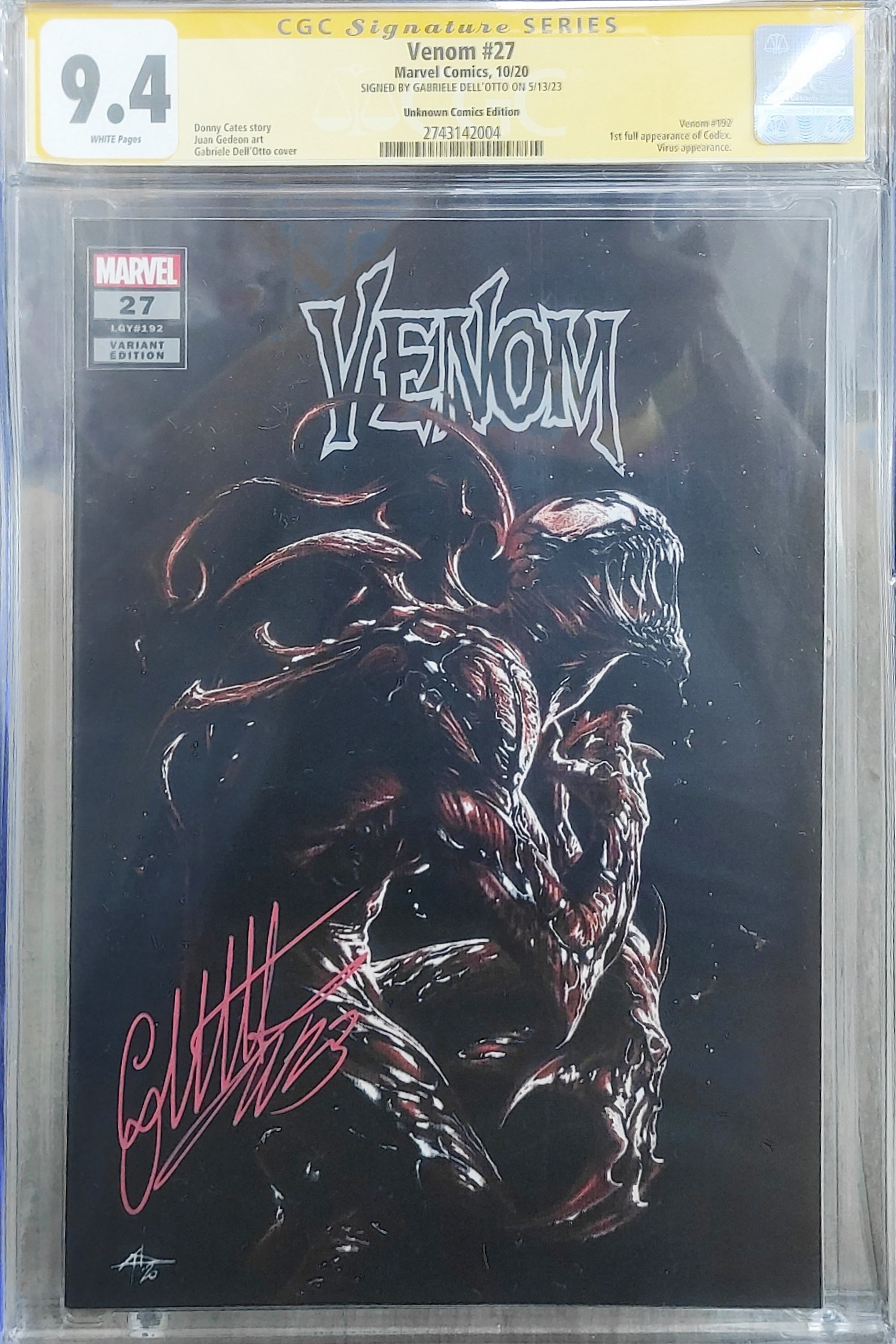 VENOM #27 DELL'OTTO VARIANT 9.4