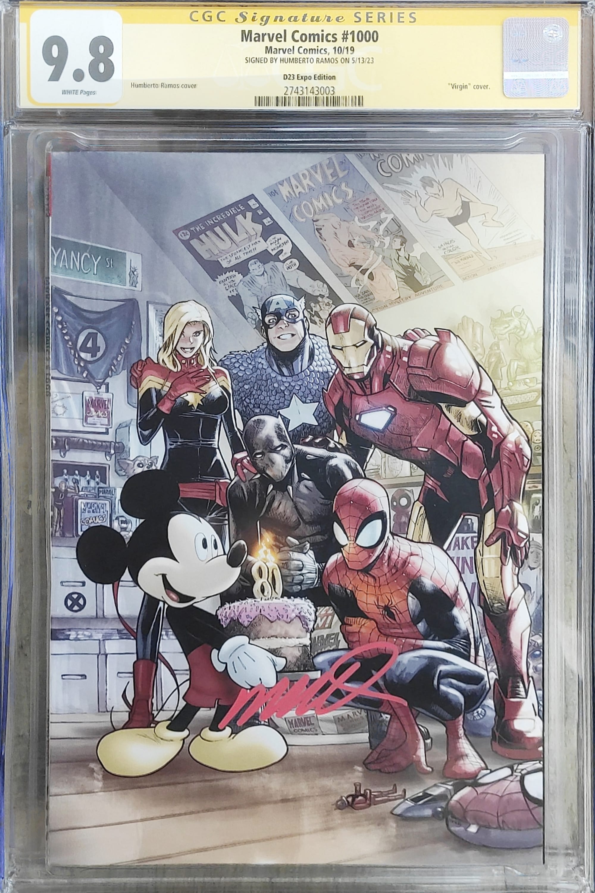 MARVEL COMICS 1000 RAMOS D23 EXPO VARIANT 9.8