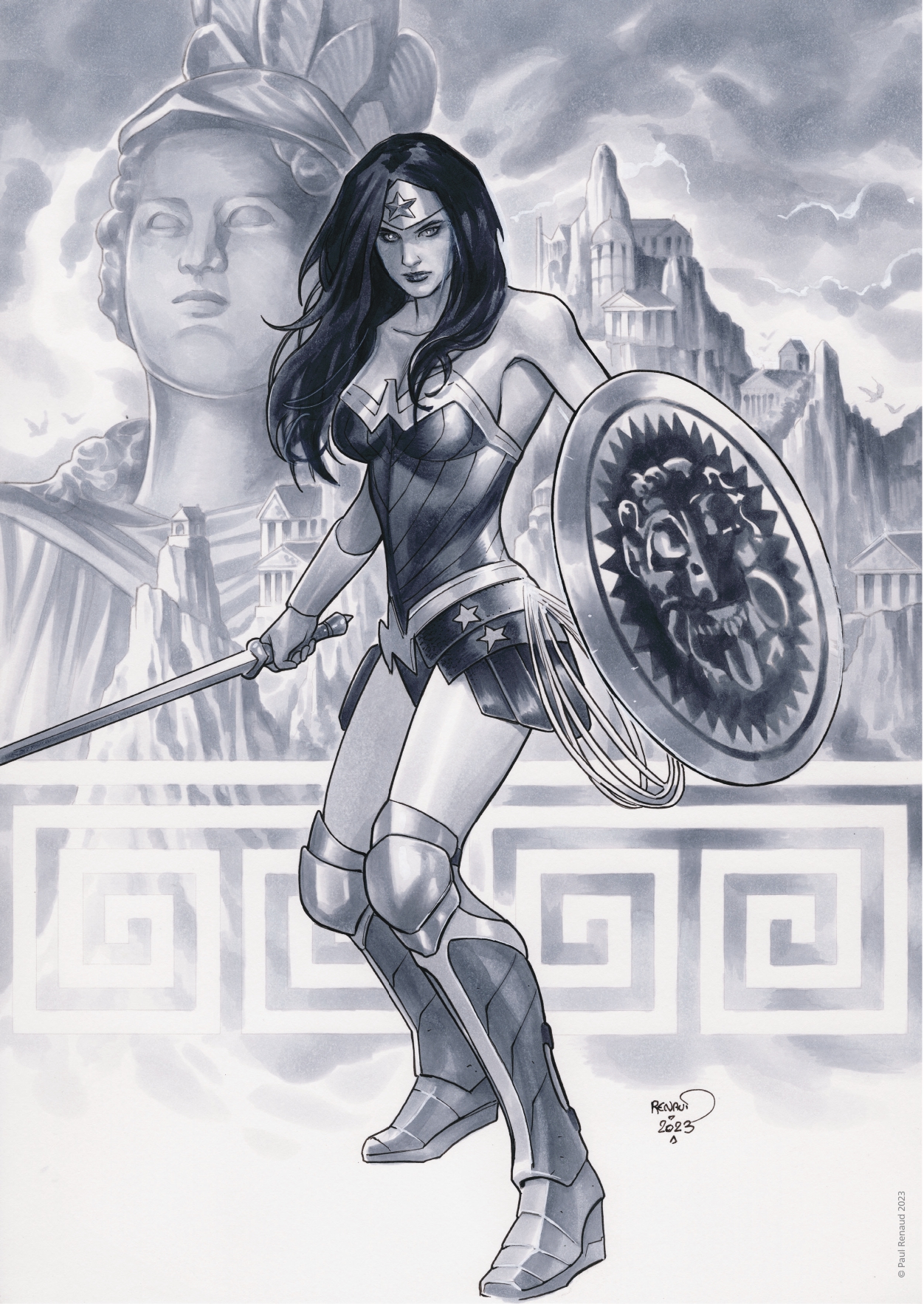 PRINT EXCLUSIF WONDER WOMAN BY PAUL RENAUD