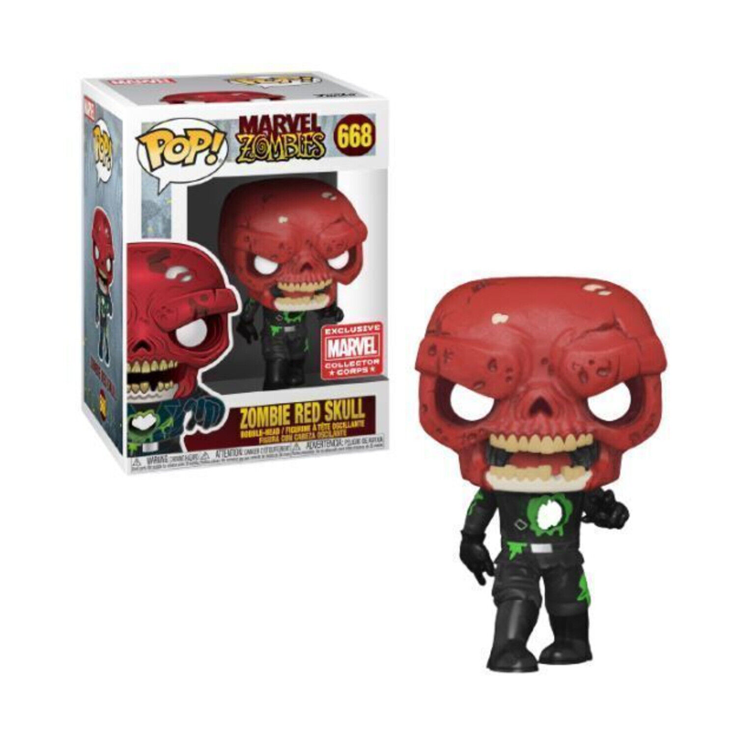 Zombie Red Skull 668