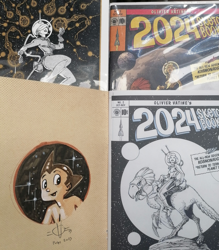 SKETCHBOOK OLIVIER VATINE 2024 : SIGNÉ ET DÉDICACÉ ASTRO BOY N°2