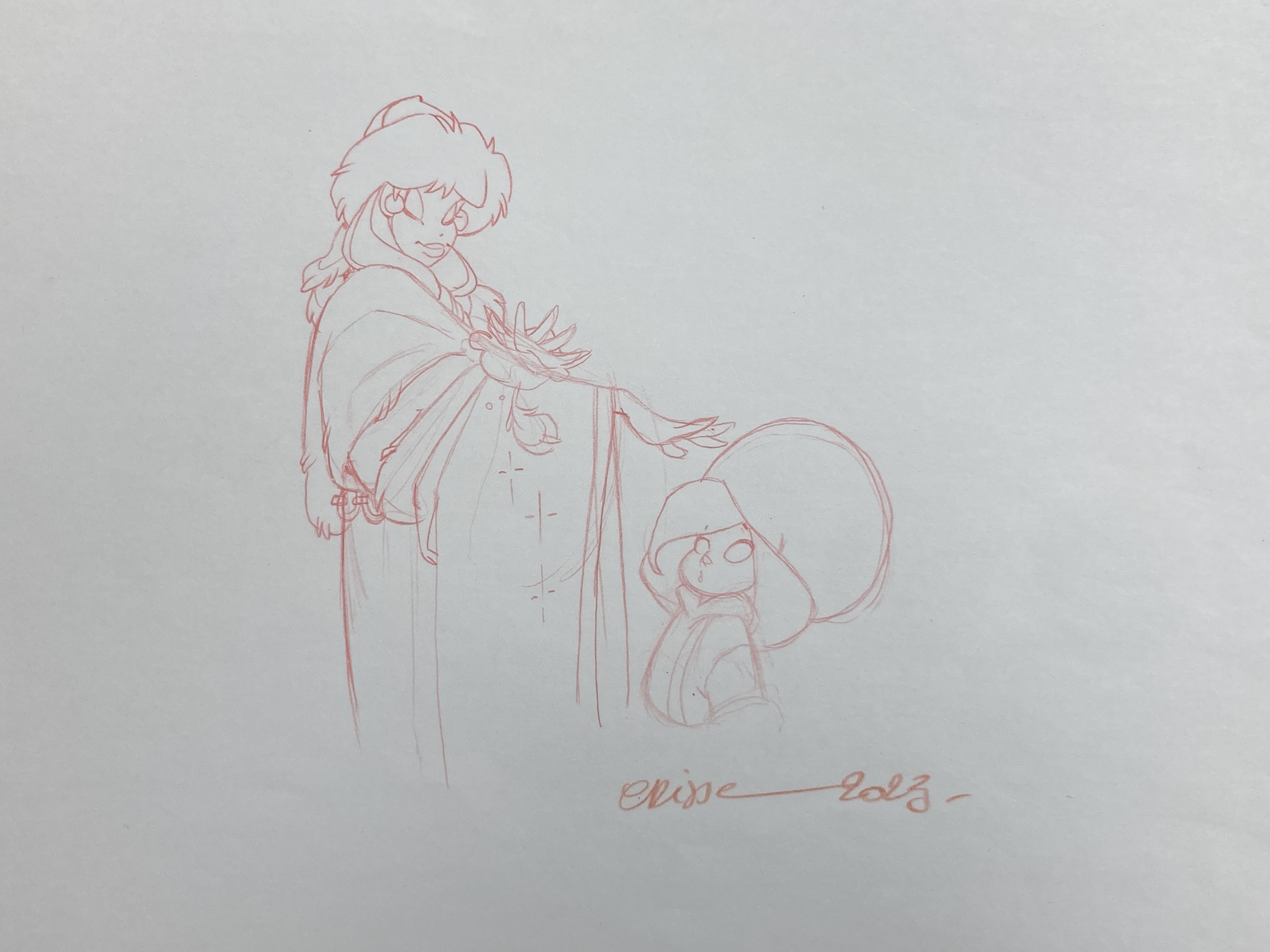 DESSIN ORIGINAL DE DIDIER CRISSE POUR ANYA : ANYA ET LA MAGICIENNE