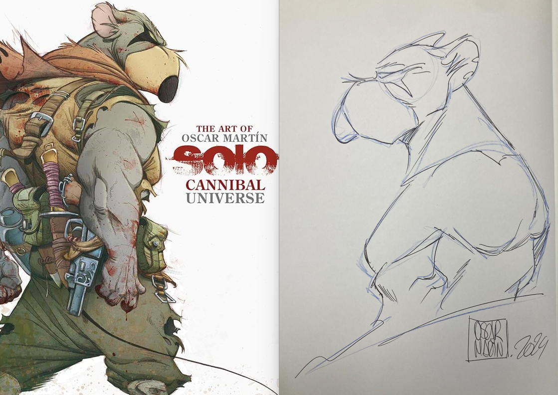 THE ART OF OSCAR MARTIN : SOLO CANNIBAL UNIVERSE ARTBOOK DÉDICACE N°4