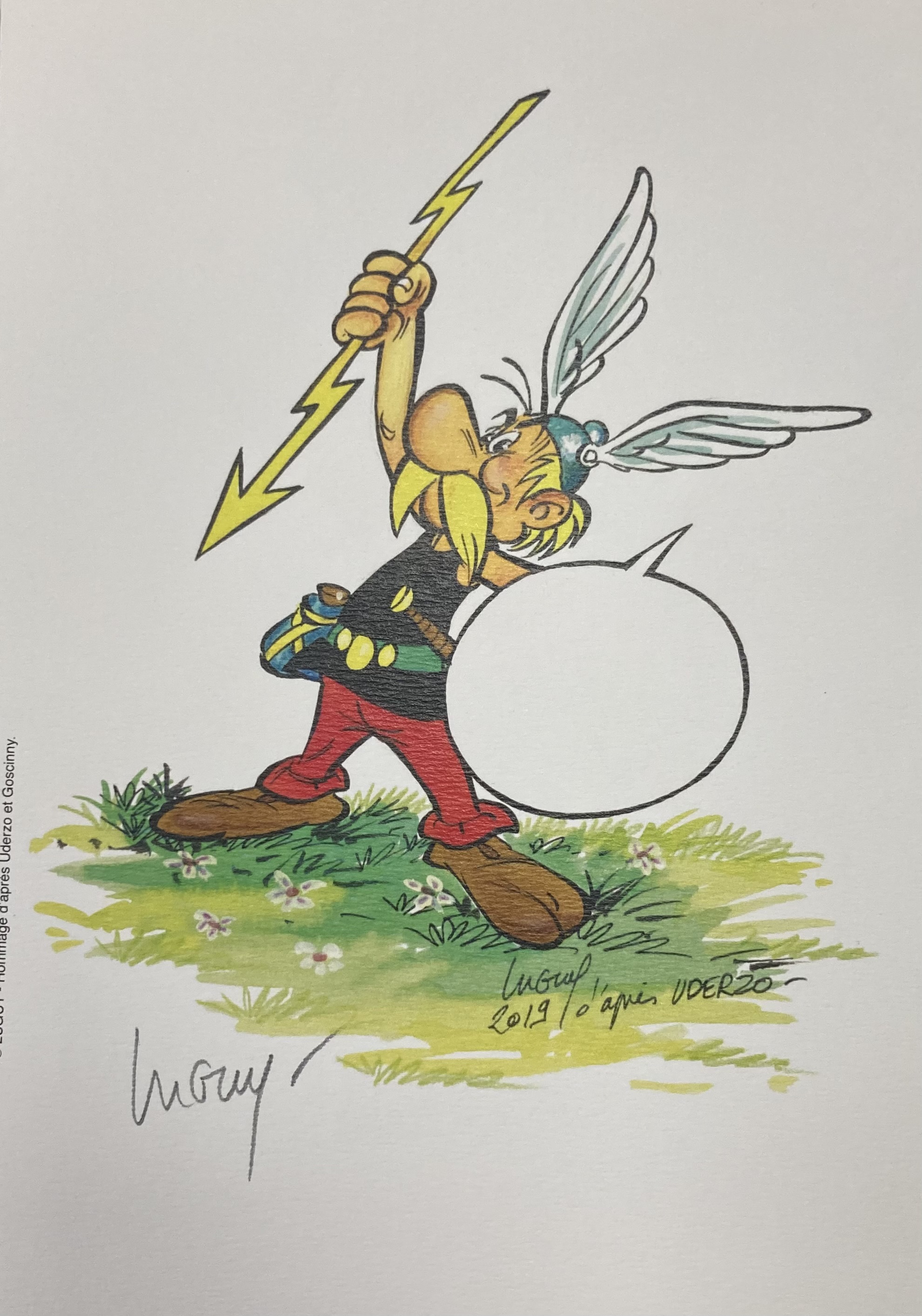 EX LIBRIS SIGNÉ PAR LUGUY : HOMMAGE A ASTERIX