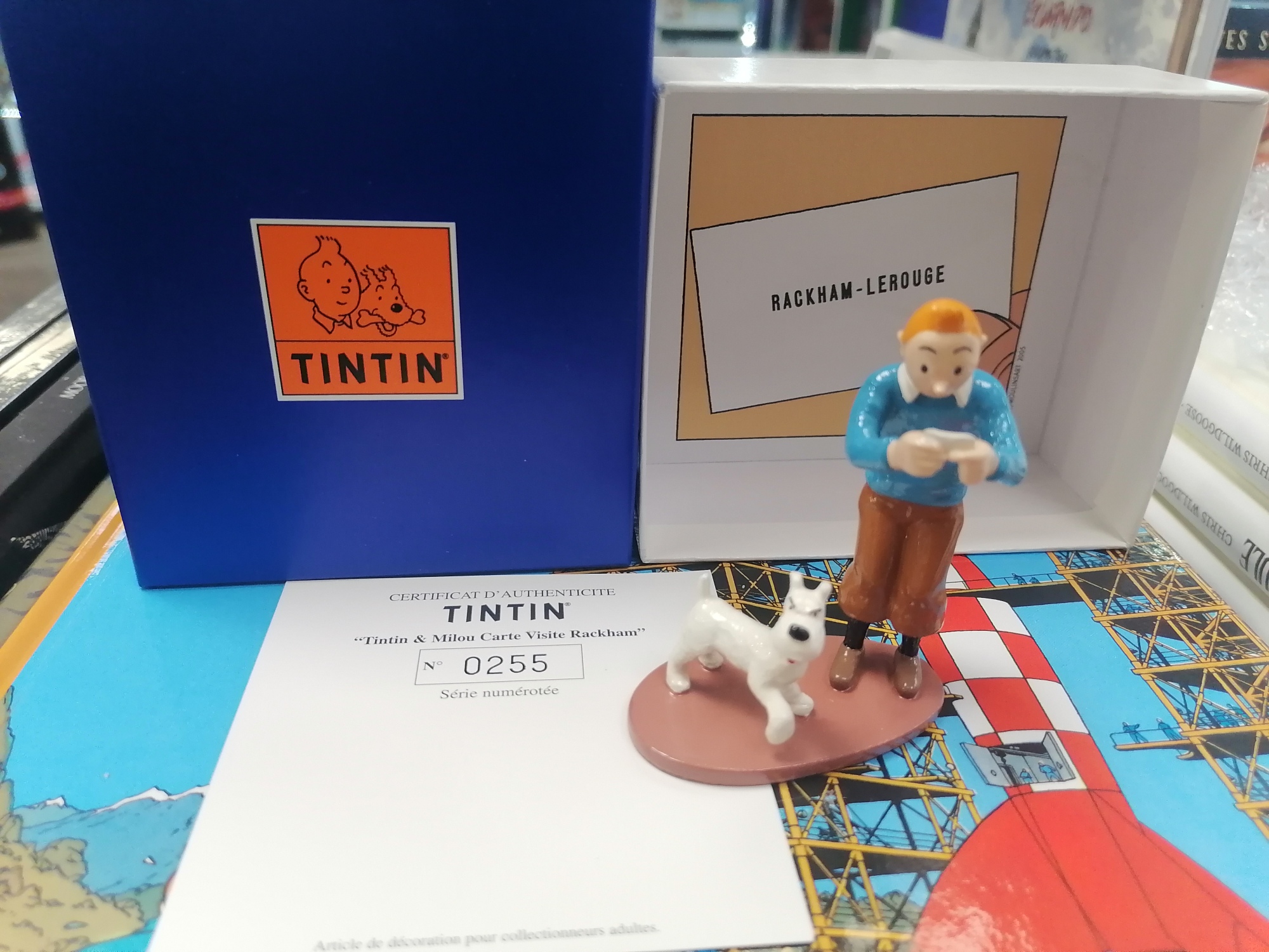 FIGURINE PIXI TINTIN ET MILOU CARTE VISITE RAKHAM