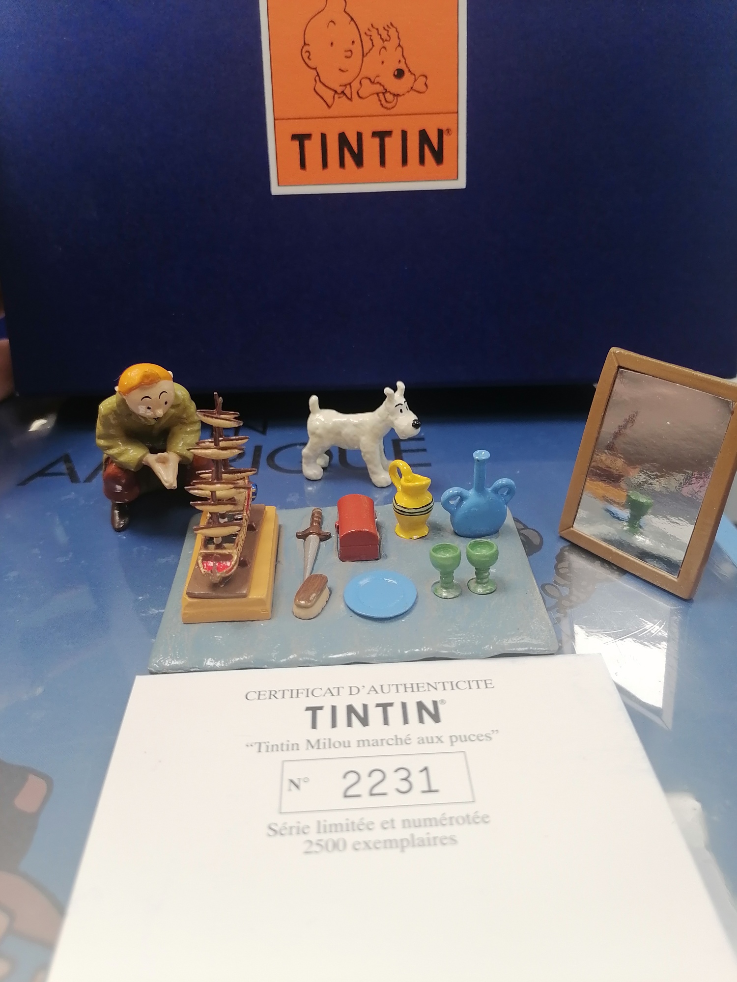 FIGURINES PIXI TINTIN : TINTIN MARCHÉ AUX PUCES