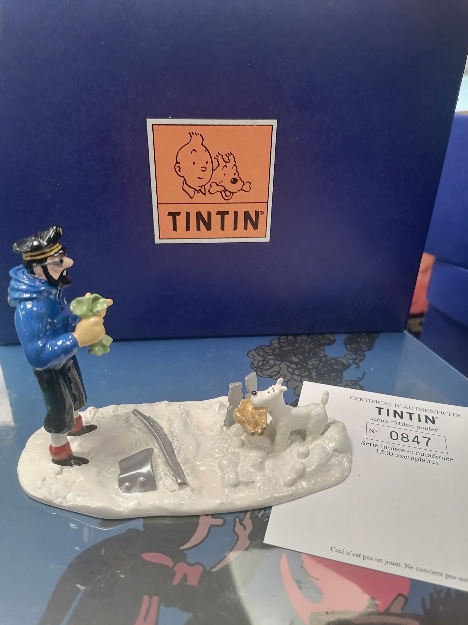 FIGURINES PIXI TINTIN : SCENE MILOU POULET