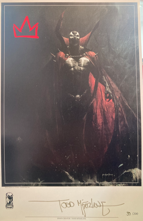 SPAWN PRINT BY TODD MCFARLANE SIGNED AND NUMBERED