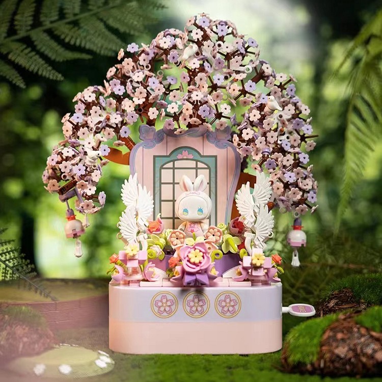 Emma Secret Forest Music Box Cherry Blossom Building Blocks