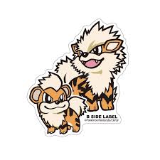 Caninos et Arcanin / Growlithe And Arcanine Sticker