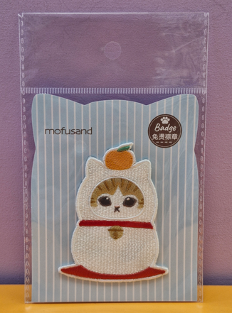 Sticker Brodé Mofusand White Lucky Cat