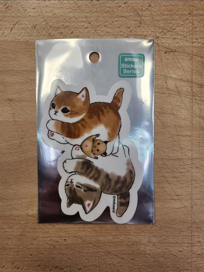 Sticker Mofusand Kitties With Hamster