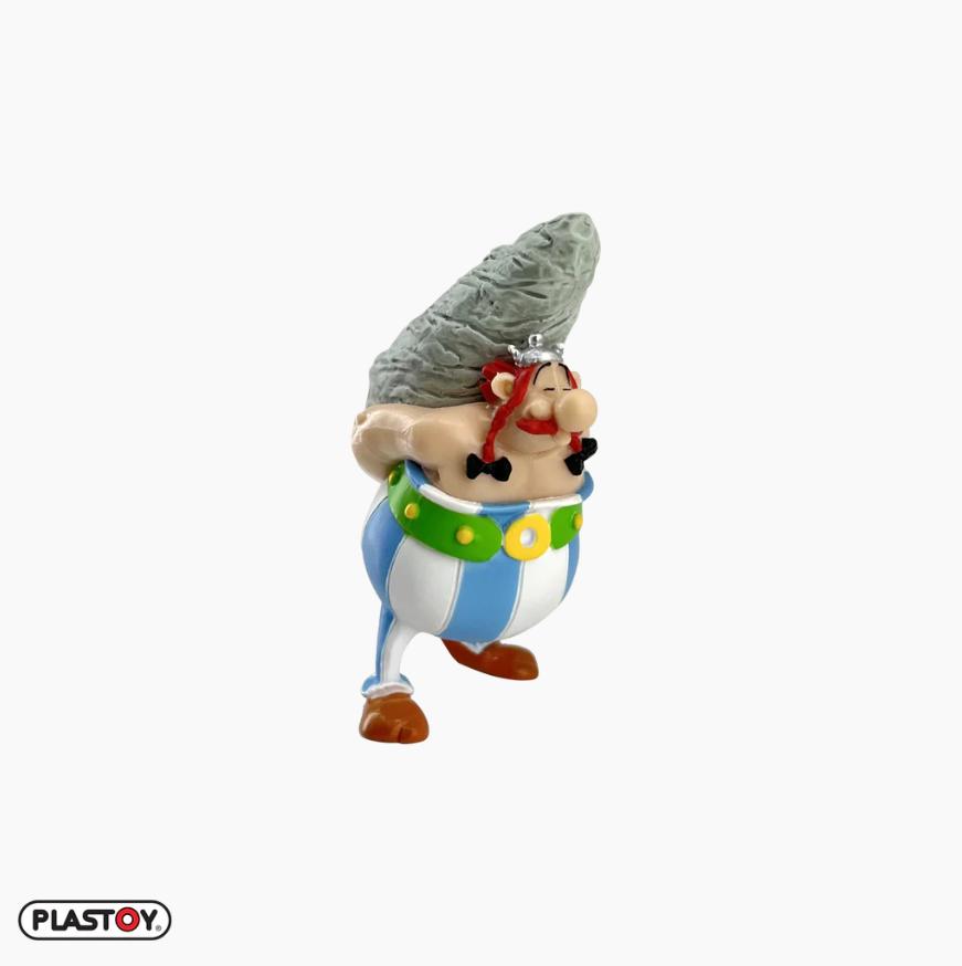 FIGURINE ASTERIX - OBELIX PORTANT UN MENHIR