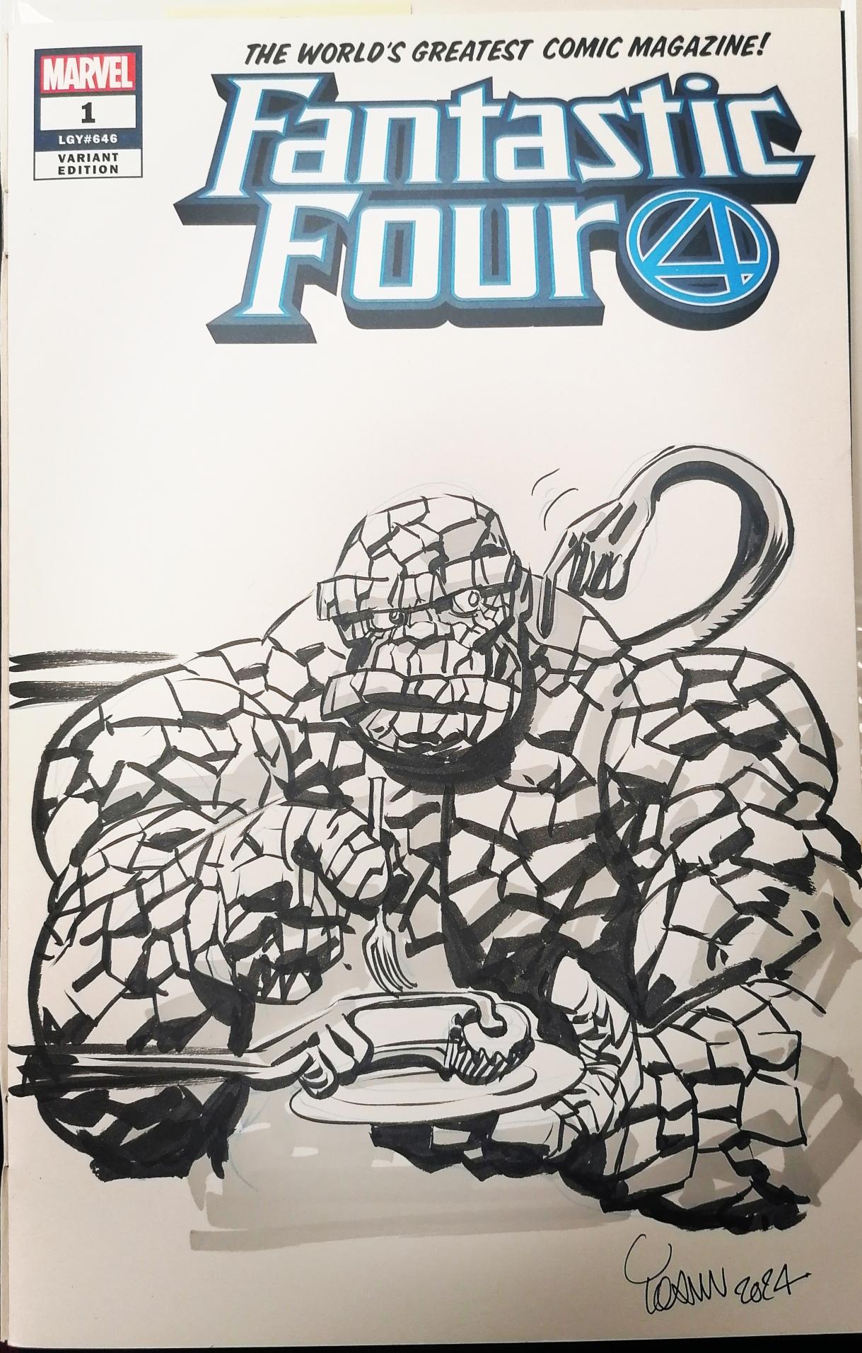 FANTASTIC FOUR #1 BLANK VAR DÉDICACÉ PAR YOANN