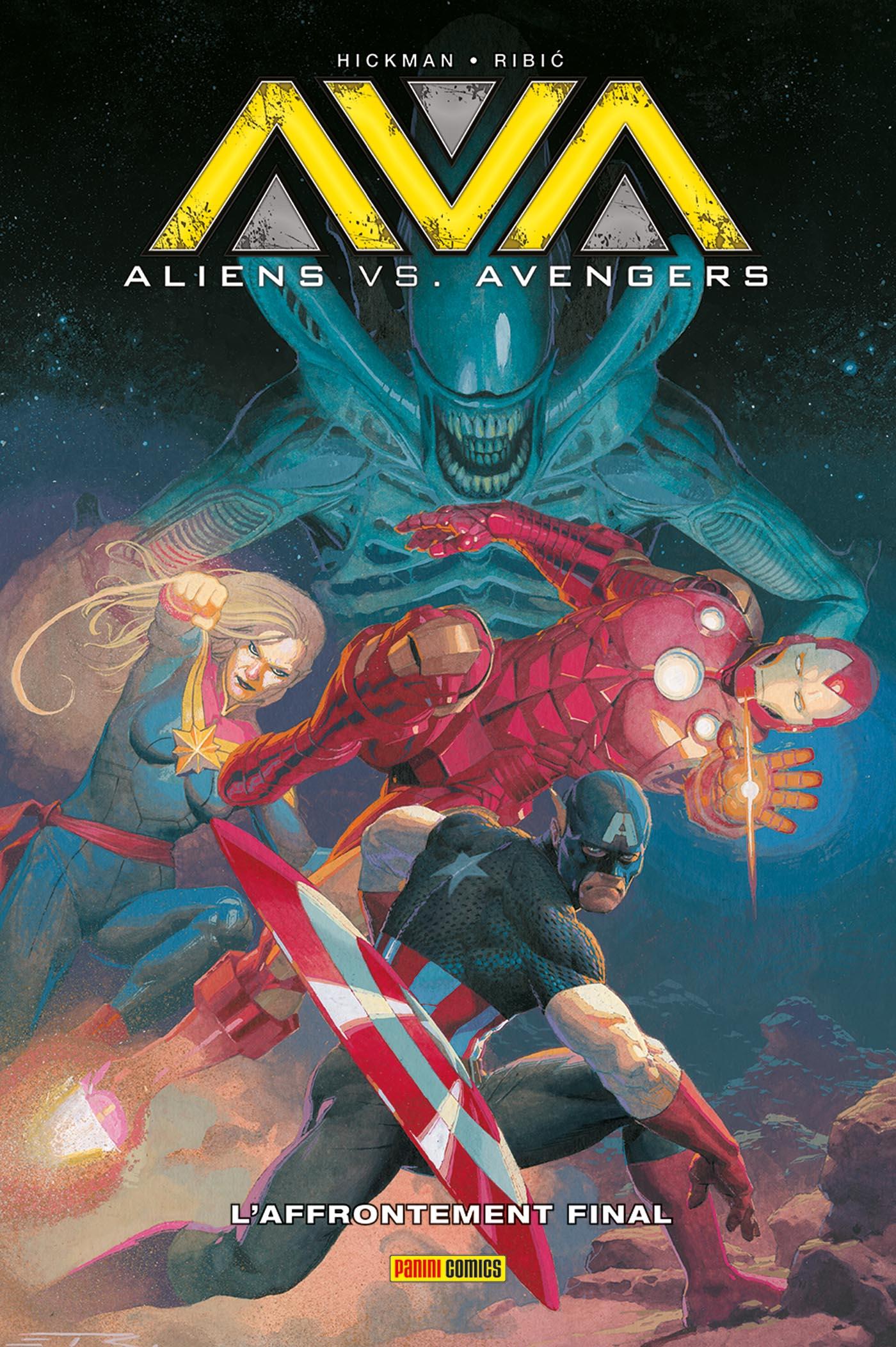ALIENS VS. AVENGERS + PRINT OFFERT SIGNÉ PAR ESAD RIBIC